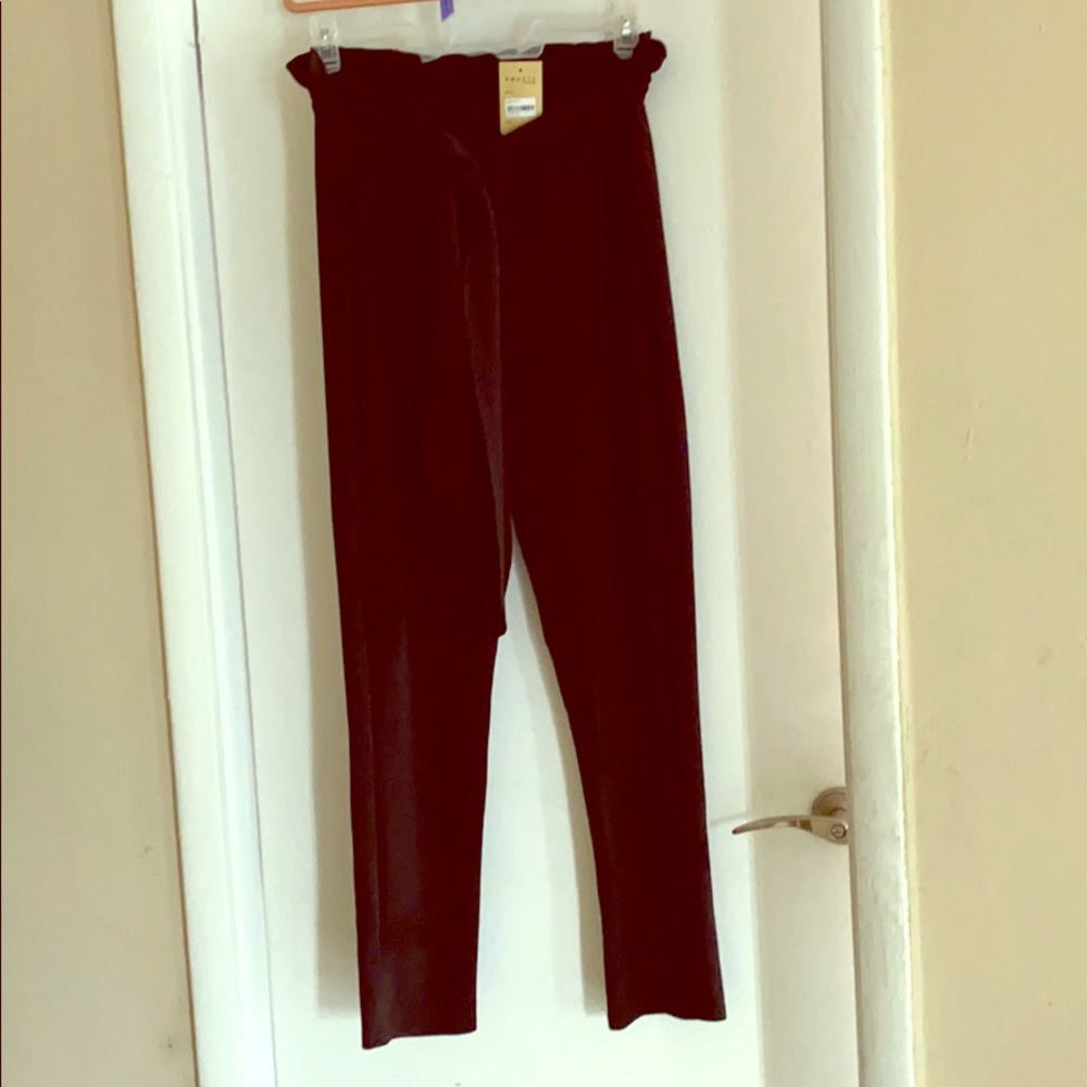 Paper bag wait skinny pants